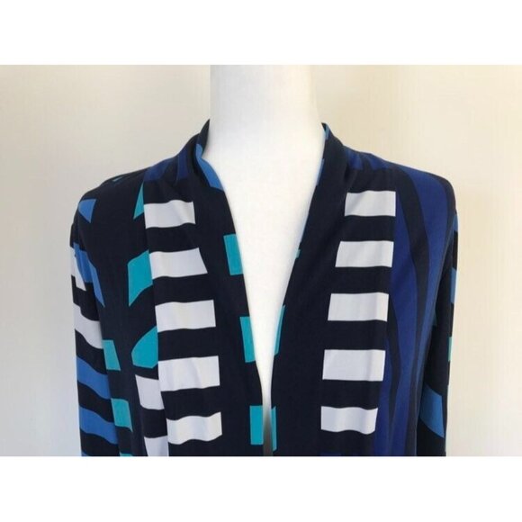 FRANK LYMAN Open Cardigan Cover Up 3/4 Sleeve Stretchy Jersey Knit Size 12? - Picture 2 of 6